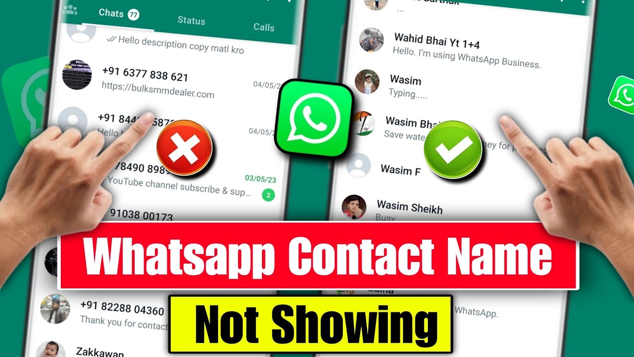 how to fix whatsapp contact name not showing | contact name not showing in whatsapp