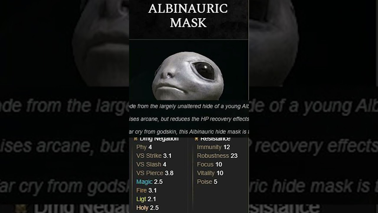 ALBINAURIC MASK - Elden Ring