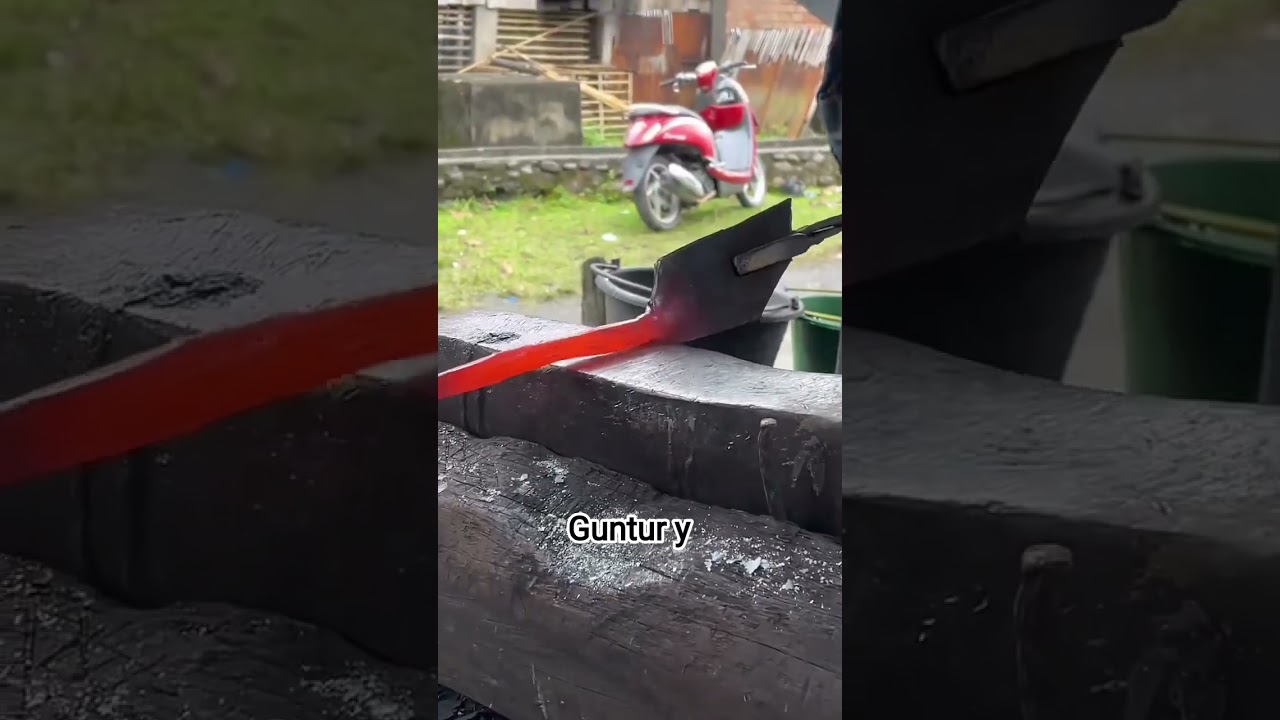 Blacksmith's trick for shaping a grass pick handle hammer 