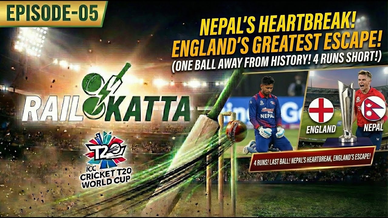 Nepal ALMOST Beat England! Lokesh Bam 39 HEROICS | Last Ball Drama | T20 WC 2026 | RAILOKATTA Ep05