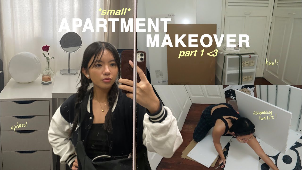 MINI APARTMENT MAKEOVER 🛋️ ✧.*  building furniture, decorating, living in manila!