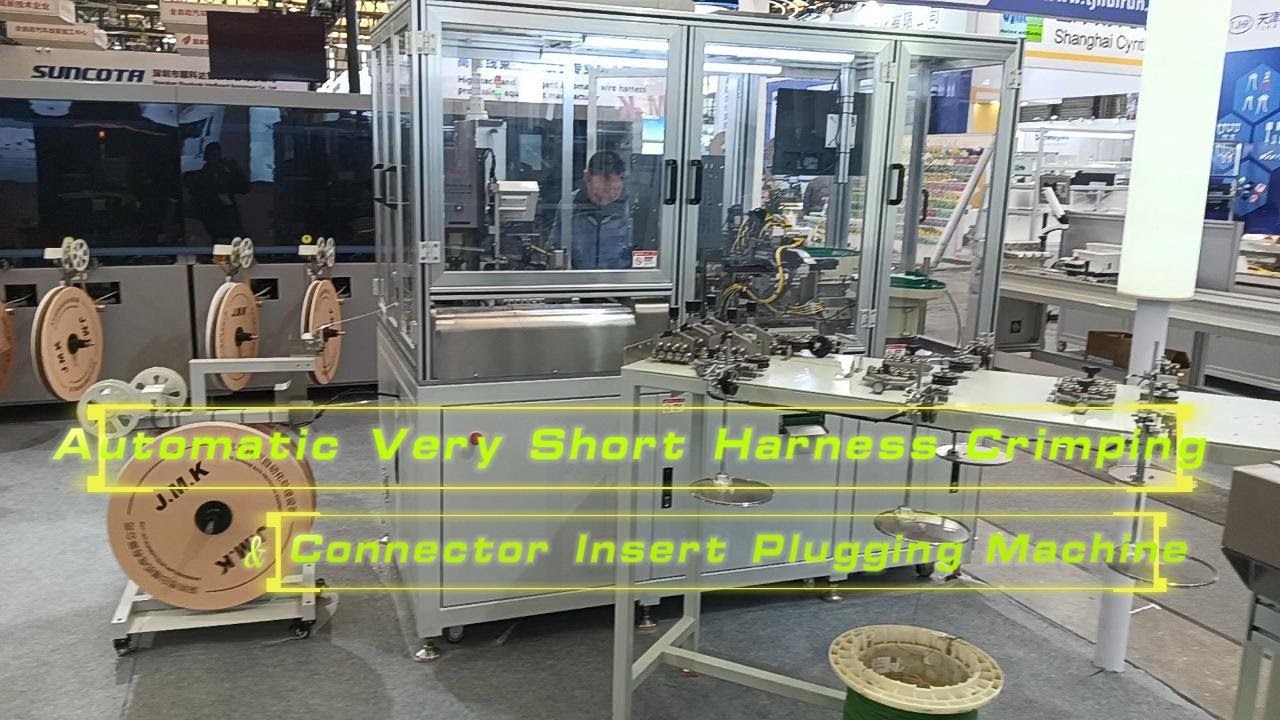 Very Short Wire Harness 50mm Crimping and Connector Insert Plugging Machine