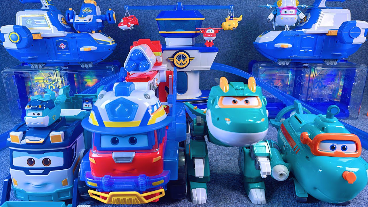 20-minute of satisfying unboxing, cool Super Wings Space Base Set Series ASMR | Review Toys