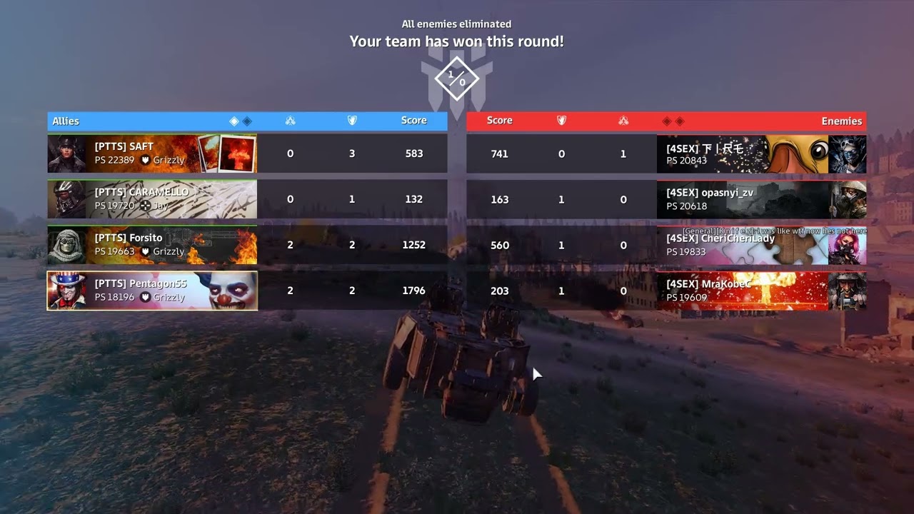 Crossout CW PTTS vs 4SEX