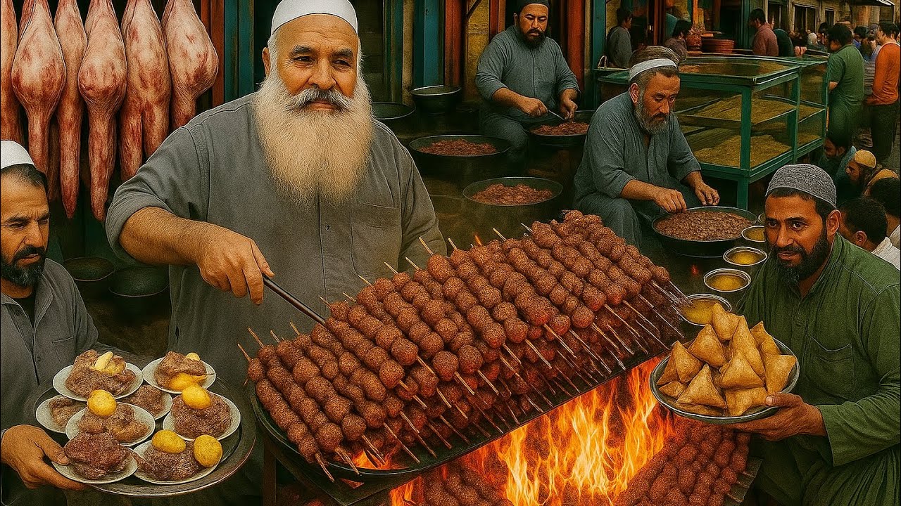 $1 AFGHAN STREET DINNER ! 🇦🇫 Seekh Kabab, Paratha & Chai | Kabul Winter Night Foods in Afghanistan