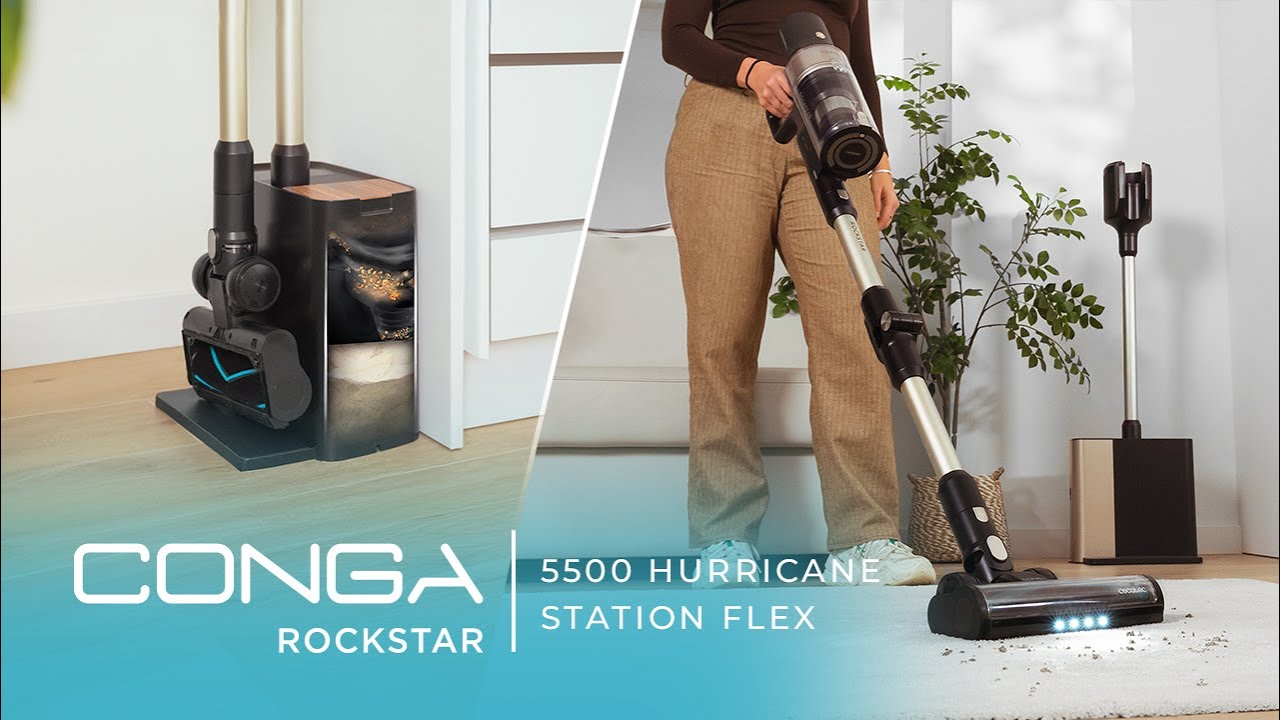 Aspirador com base de auto-esvaziamento Conga Rockstar 5500 Station Flex