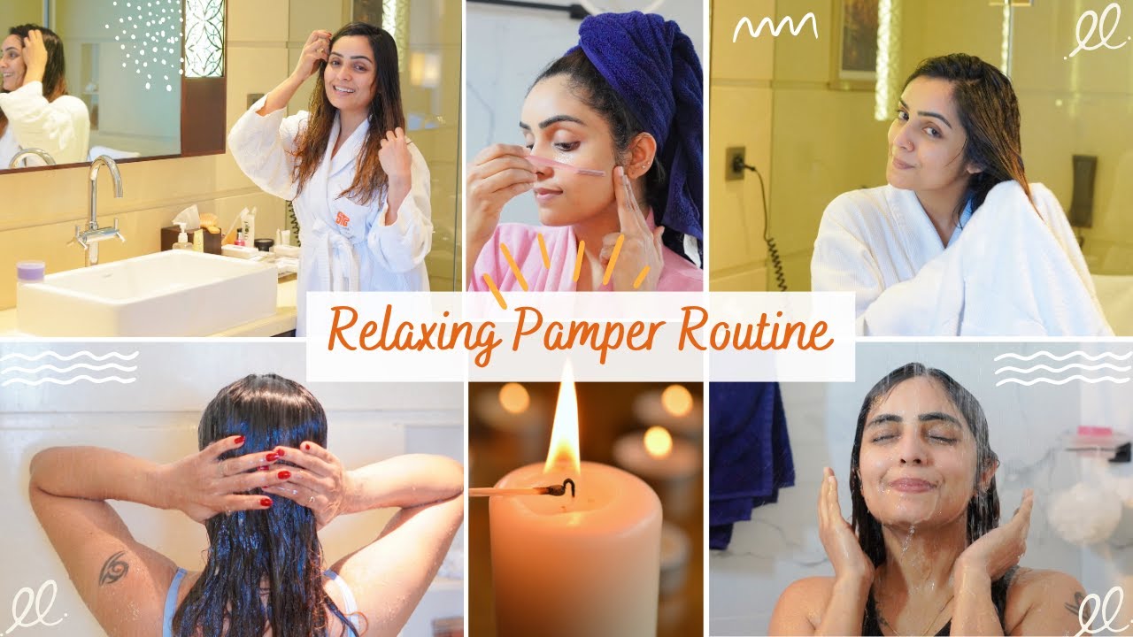 Relaxing Pamper Routine | Haircare, Bodycare & Shower Rouitne | Nimmy Arungopan
