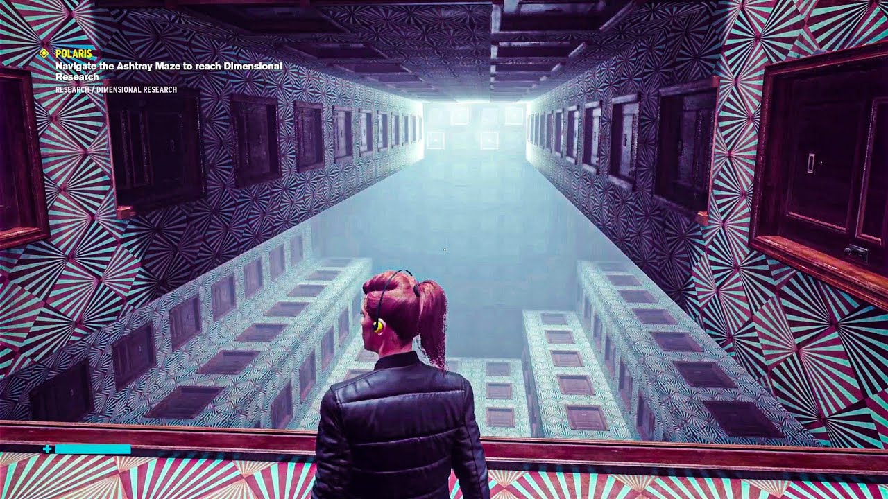 Control Gameplay Navigate the Ashtray Maze to reach Dimensional Research