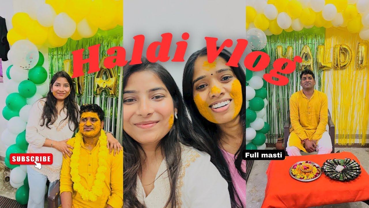 Haldi wala vlog 🥰|| 9 saal baad gaon gayii part -2 || Up Uttar Pradesh ,￼￼ Etawah  #trending #vlogs 