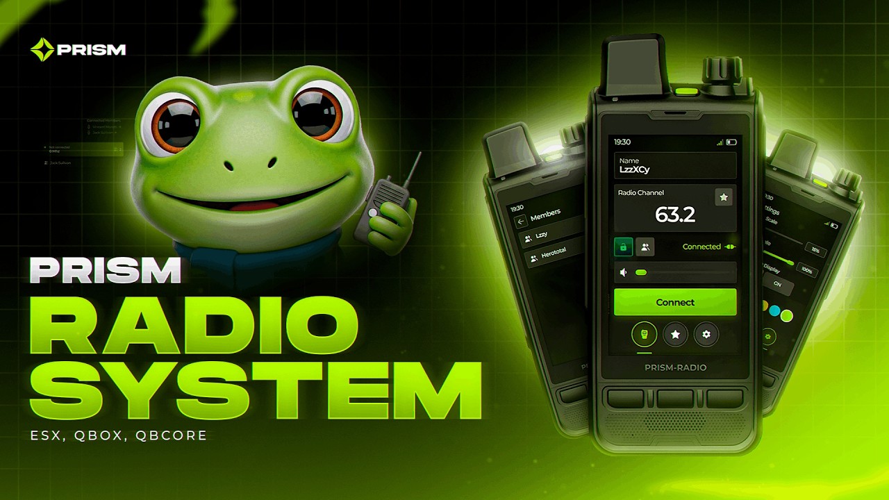 FiveM Advanced Radio | Animations, Radio List, Custom Colors | [ESX, QBCORE, QBOX] | Prism Scripts