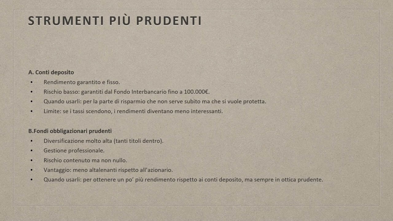 Investire sereni lezione 02 - dott. David Zacchigna