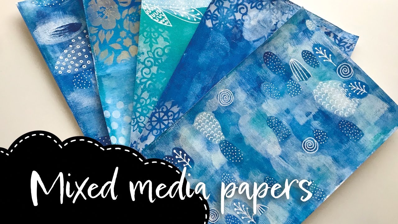 Mixed media journal pages