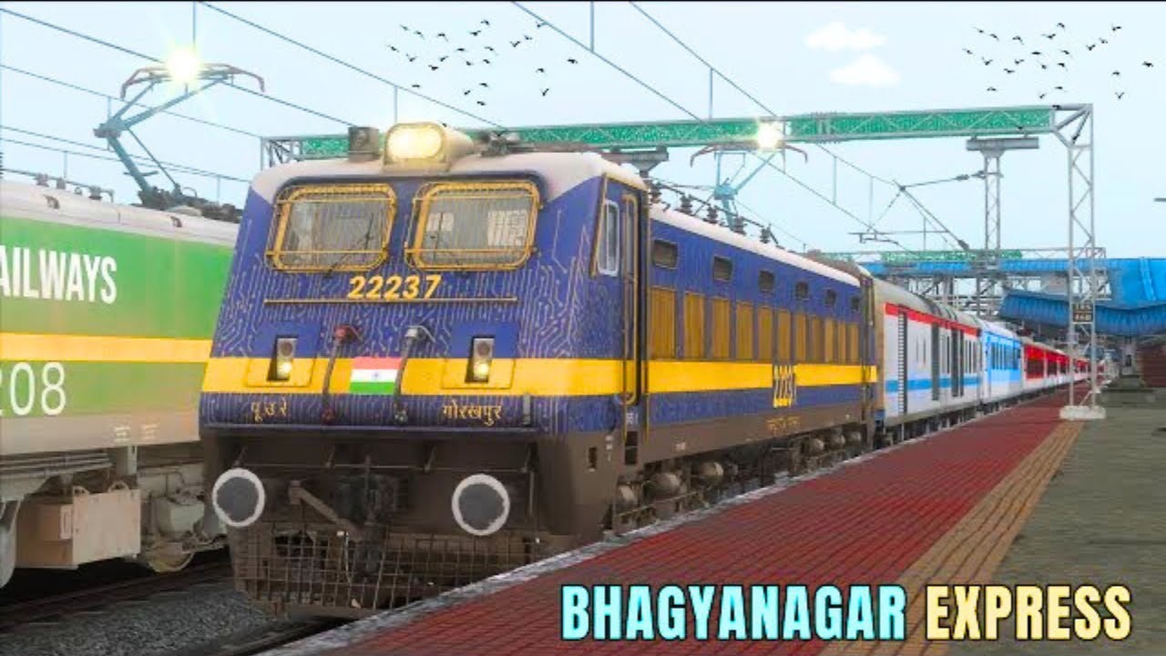 INDIAN RAILWAYS TRAIN SIMULATOR PC GAMEPLAY FHD || TRAIN SIMULATOR CLASSIC || BHAGYANAGAR EXPRESS