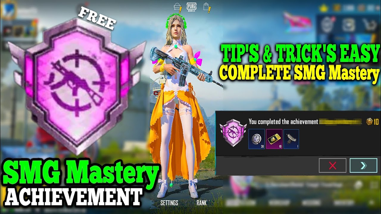 How To Complete (SMG Mastery) Achievement In PUBGM / BGMI TIPS & TRICKS.