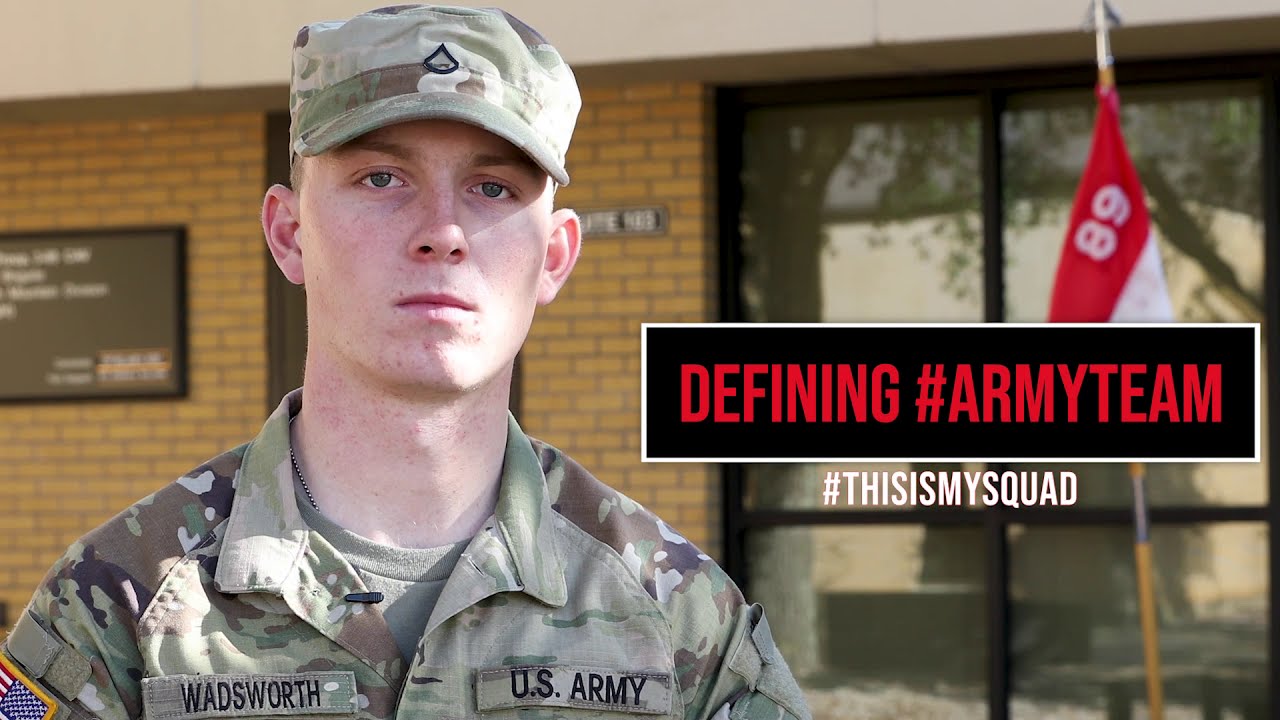 Meaning of Army Team: PFC Wadsworth