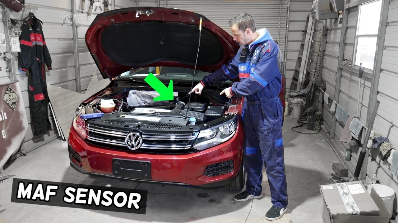 VW TIGUAN MAF SENSOR LOCATION REPLACEMENT EXPLAINED. WHERE IS MASS AIR FLOW SENSOR