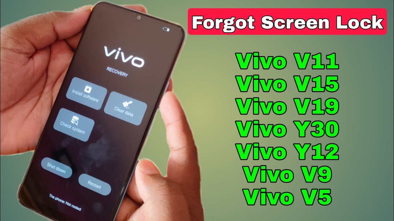 Vivo V9, Y12, V15, V11, V19, V5, Y30 All Type Pin, Password, Pattern Lock Remove Without Pc 100% Ok