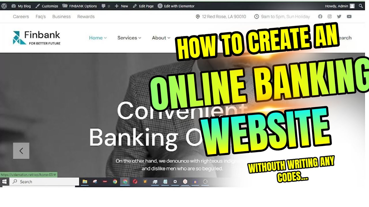 CREATE Your Own Online Banking Website With Wordpress In 2026!