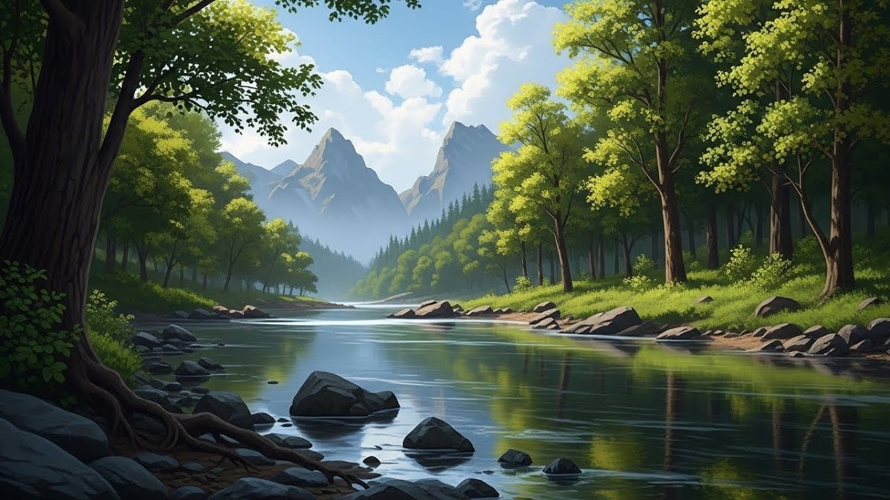 River Ambience 🌿 Soothing Flowing Water Sounds for Meditation and Deep Sleep #229