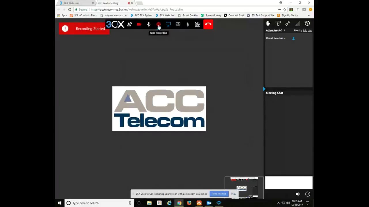 3CX Scheduling a Video Conference