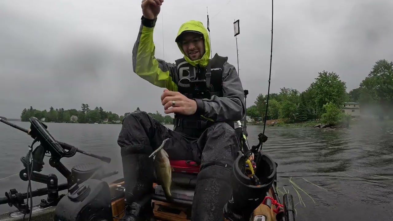 Rainy Day Kayak Bass Fishing