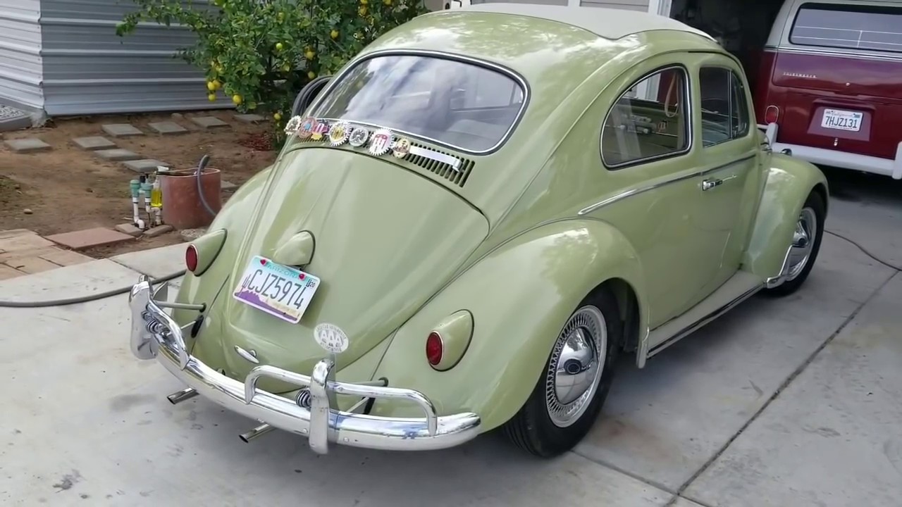 60 VW Bug ragtop freeway test drive with Caster shims