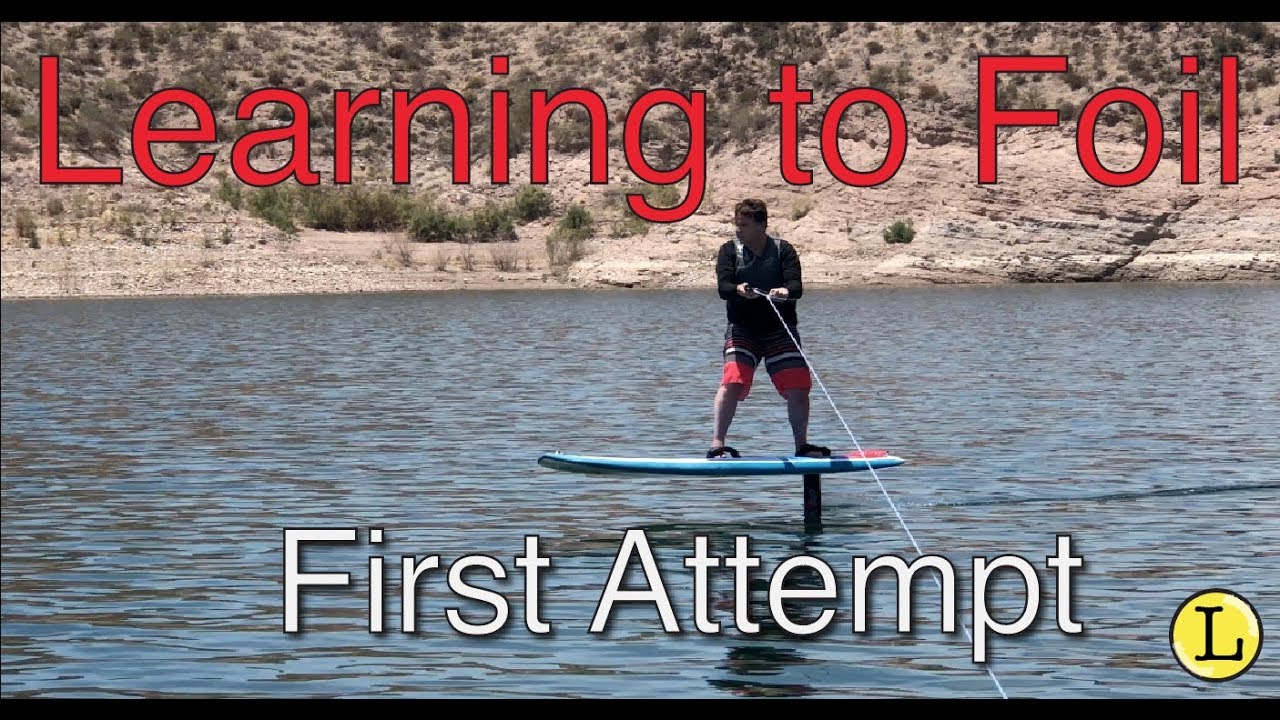 Foil Surfing Behind a Pontoon Boat - Only in Arizona