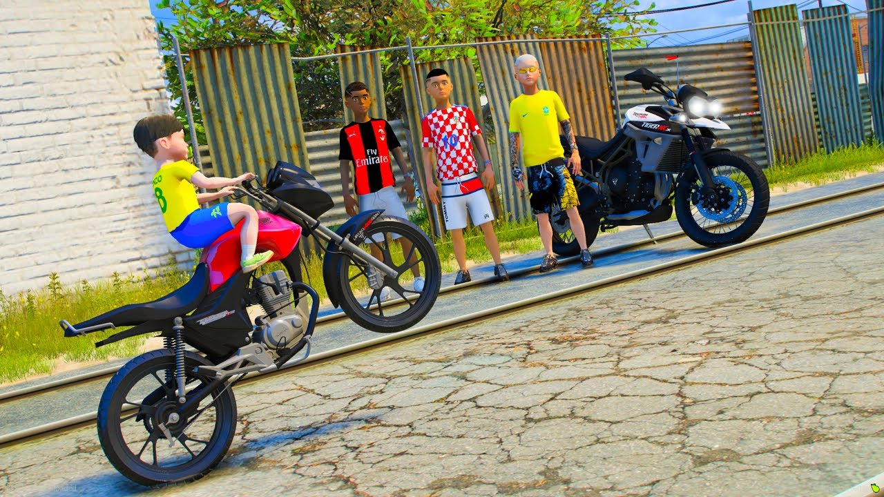 FUI ENSINAR MEU SOBRINHO DAR GRAU DE MOTO no GTA 5 O FILME