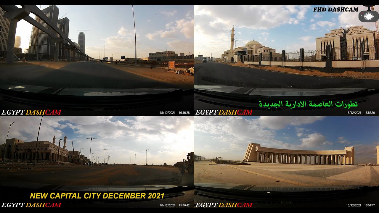 New Capital city update December 2021 / تطورات كبيرة في العاصمة الادارية الجديدة / FHD Dashcam