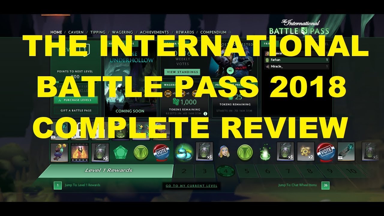Dota 2: The International 2018 Battle Pass (Compendium) Complete Review