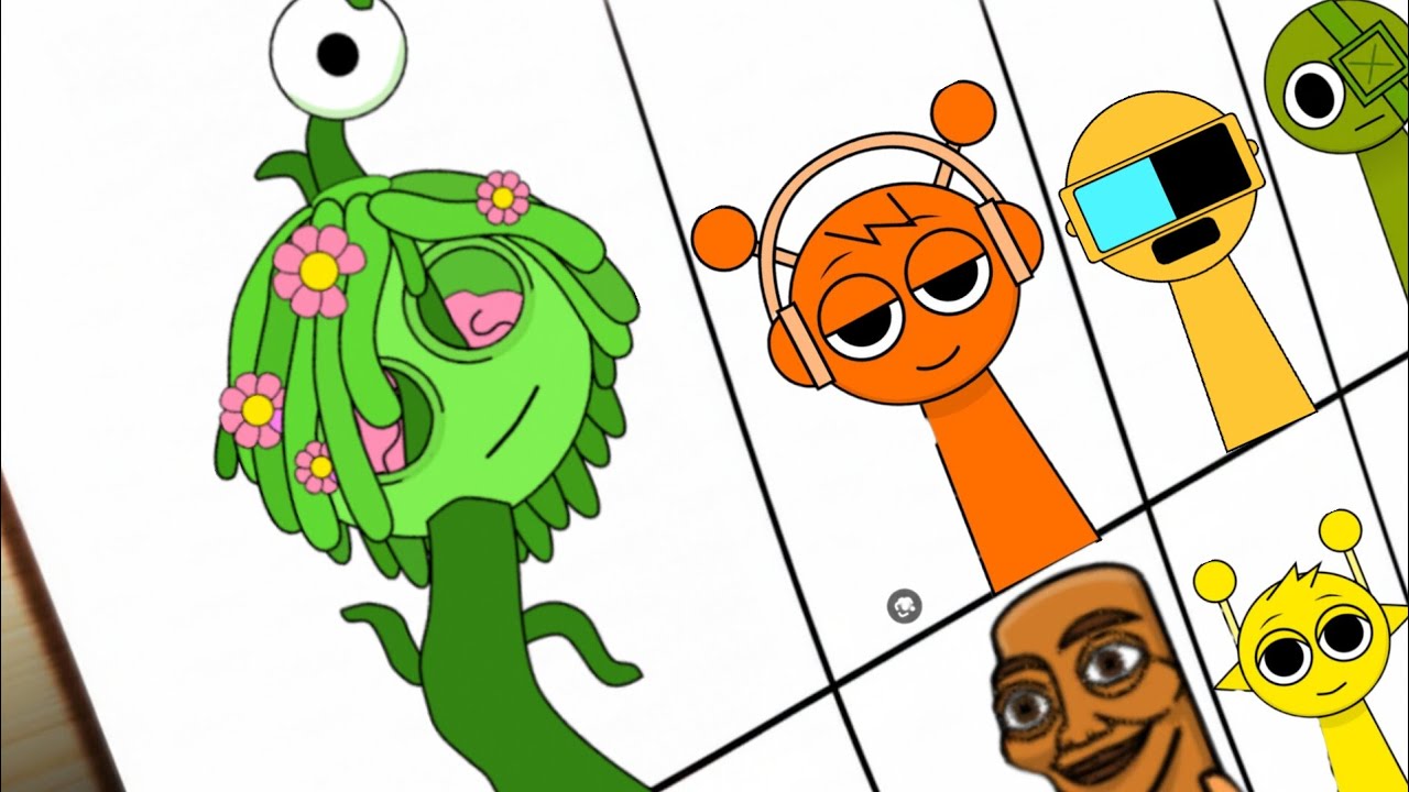 Incredibox Sprunki Drawing  OC - Vineria Phase 1to Phase 6 || My Sprunki Drawing || Cerry Sprunki 