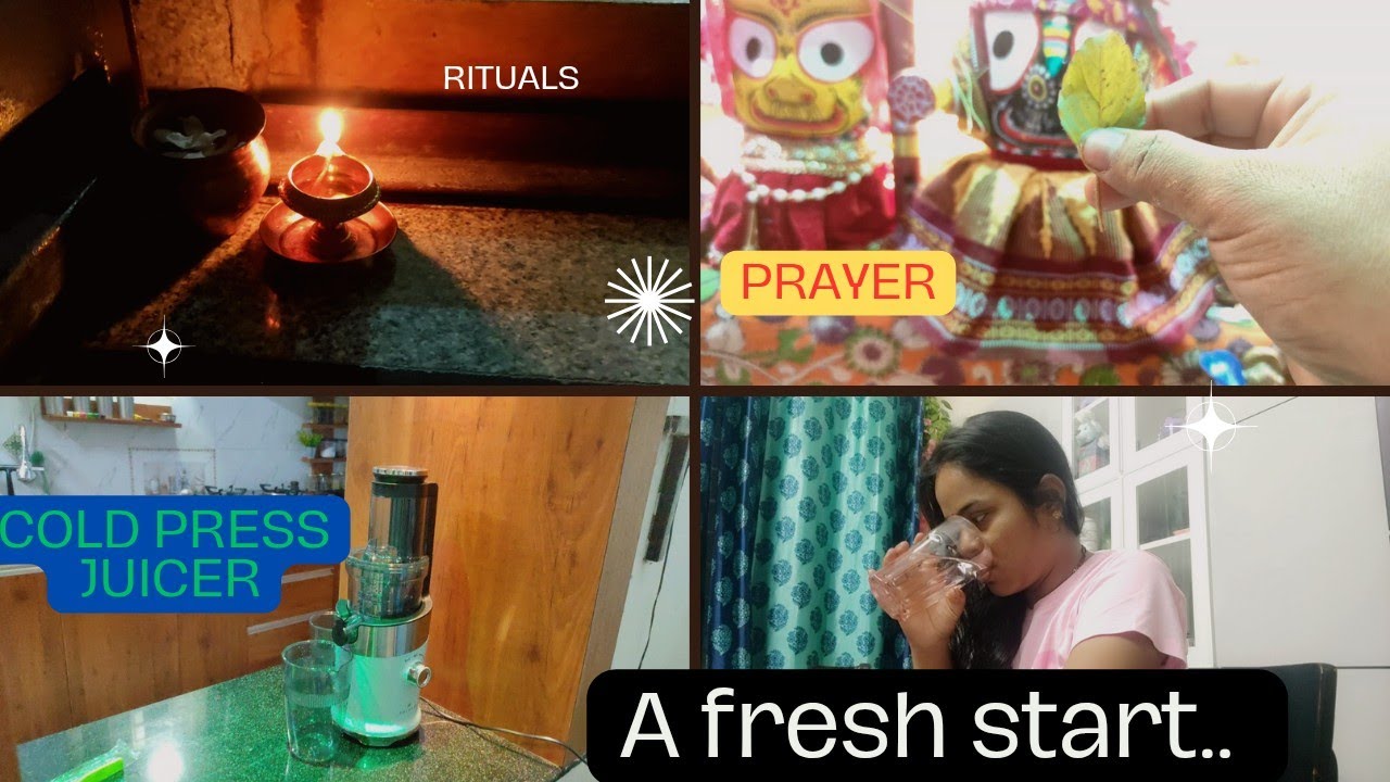 Homemaker Life Odia Vlog |A Calm Start with Morning Rituals 🧹🌼Cold Press Juicer Unboxing & First Use