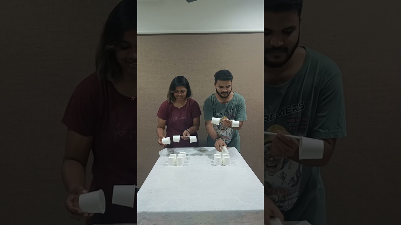 👉 Cup and Straw Balance😘🤪One minute game |Family game| Party game 