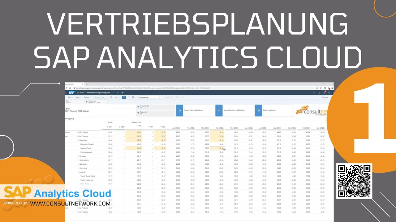 Preisplanung - Vertriebsplanung SAP Analytics Cloud Teil 1