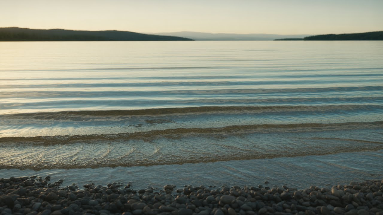 Calm Lakeshore Waves | 8H Black Screen Sleep and Relaxation Sounds