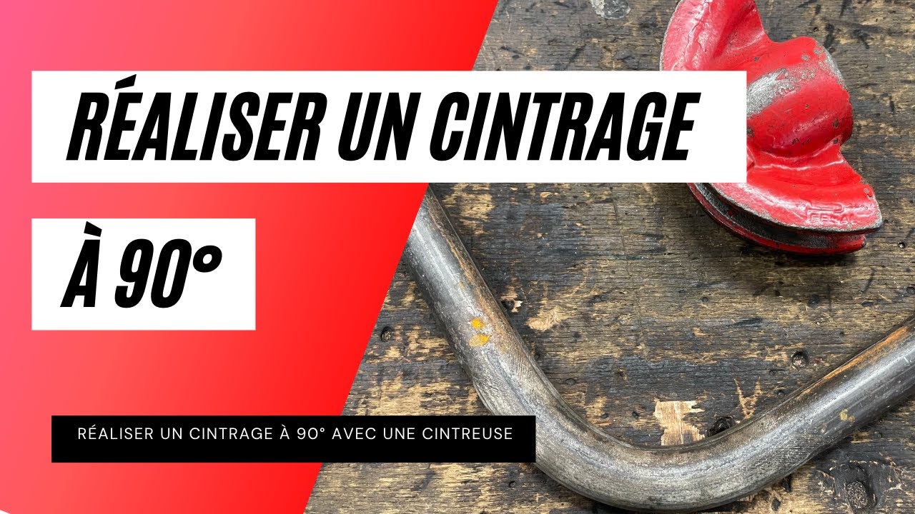 Réaliser, faire un cintrage à 90° sur un tube Acier avec une cintreuse