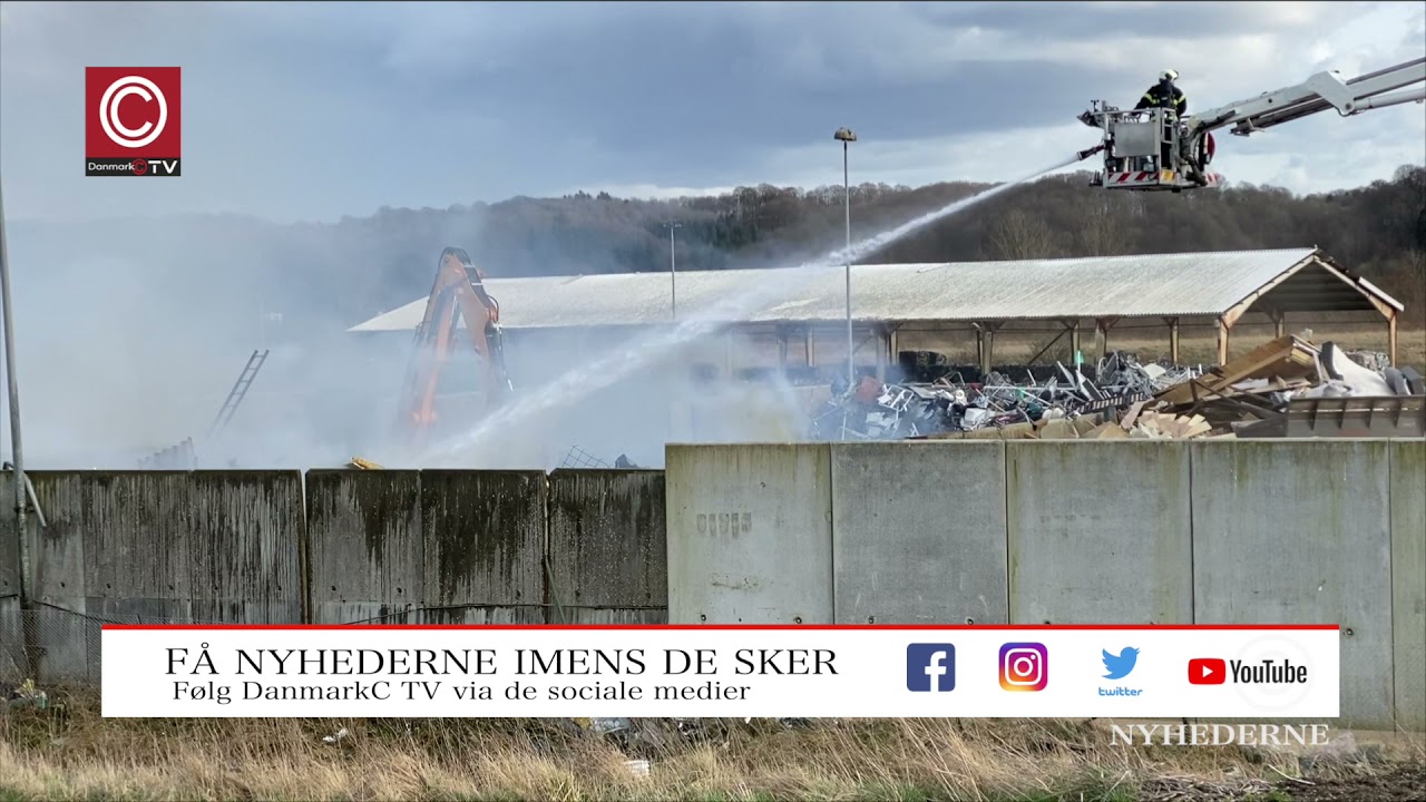 TrekantBrand station Fredericia, assisterede ved brand p&aring; Genbrugsplads i Vejle