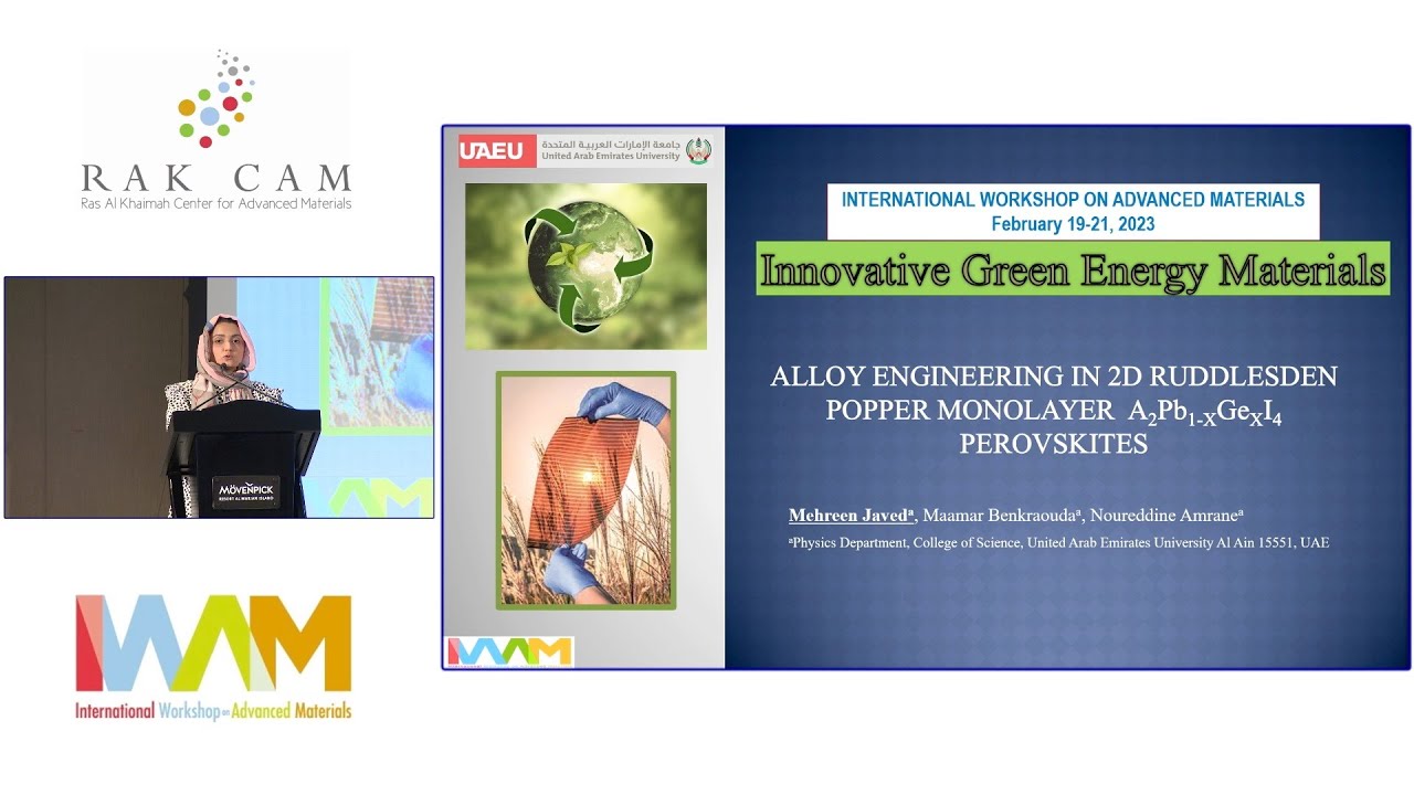 Mehreen Javed - Alloy engineering in 2D Ruddlesden–Popper A2Pb1-xGexI4 monolayer perovskites
