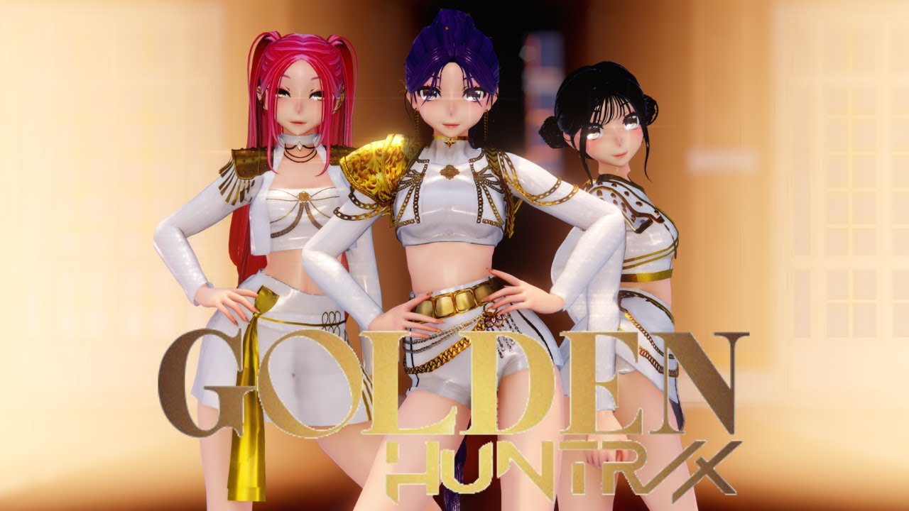[MMD 4KMV] [Rumi, Mira, Zoey] HUNTRIX - GOLDEN [GLOWING VERSION]