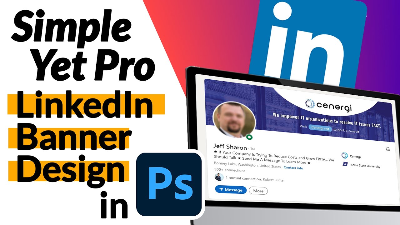 How to Design Linkedin Banner in Photoshop | Clean, Pro & Fits All Devices!