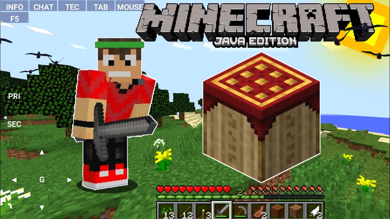 jogando com Mods de Minecraft Java edition no Celular - nova s&eacute;rie PojaVlauncher #1