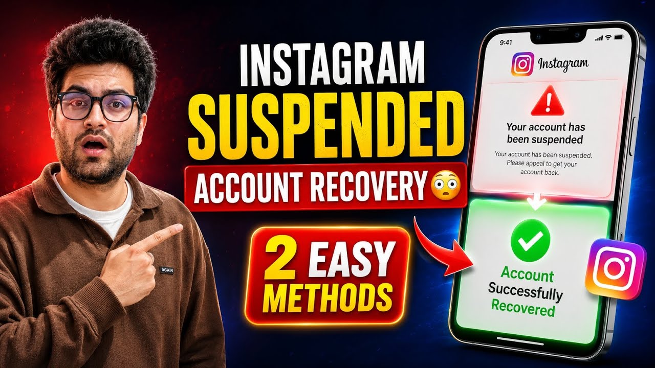 Instagram Suspended Account Recovery 2026 🔥 | 2 Easy Methods To Recover Instagram Account