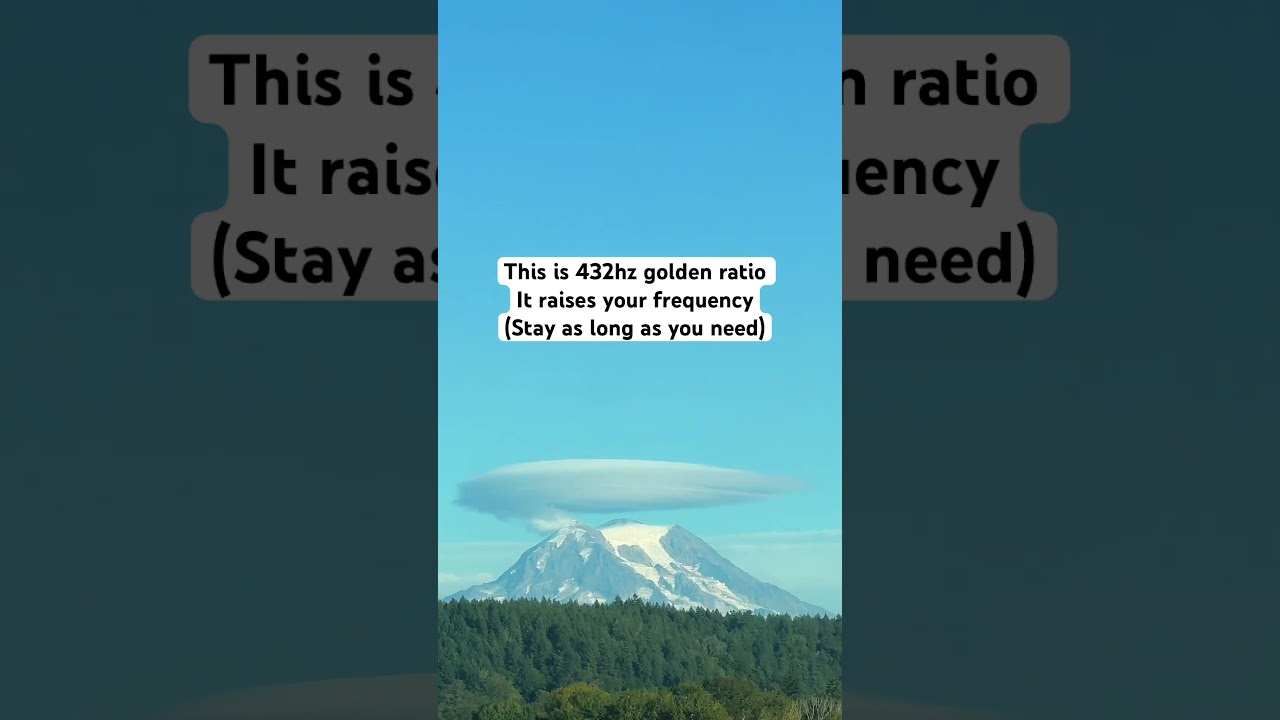 This is 432hz golden ratio frequency it raises your frequency
