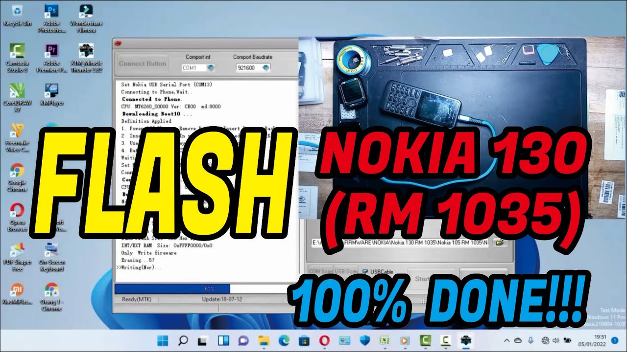 Nokia 130 (RM 1035) mentok logo!!!! Flash saja pake Tante Mira