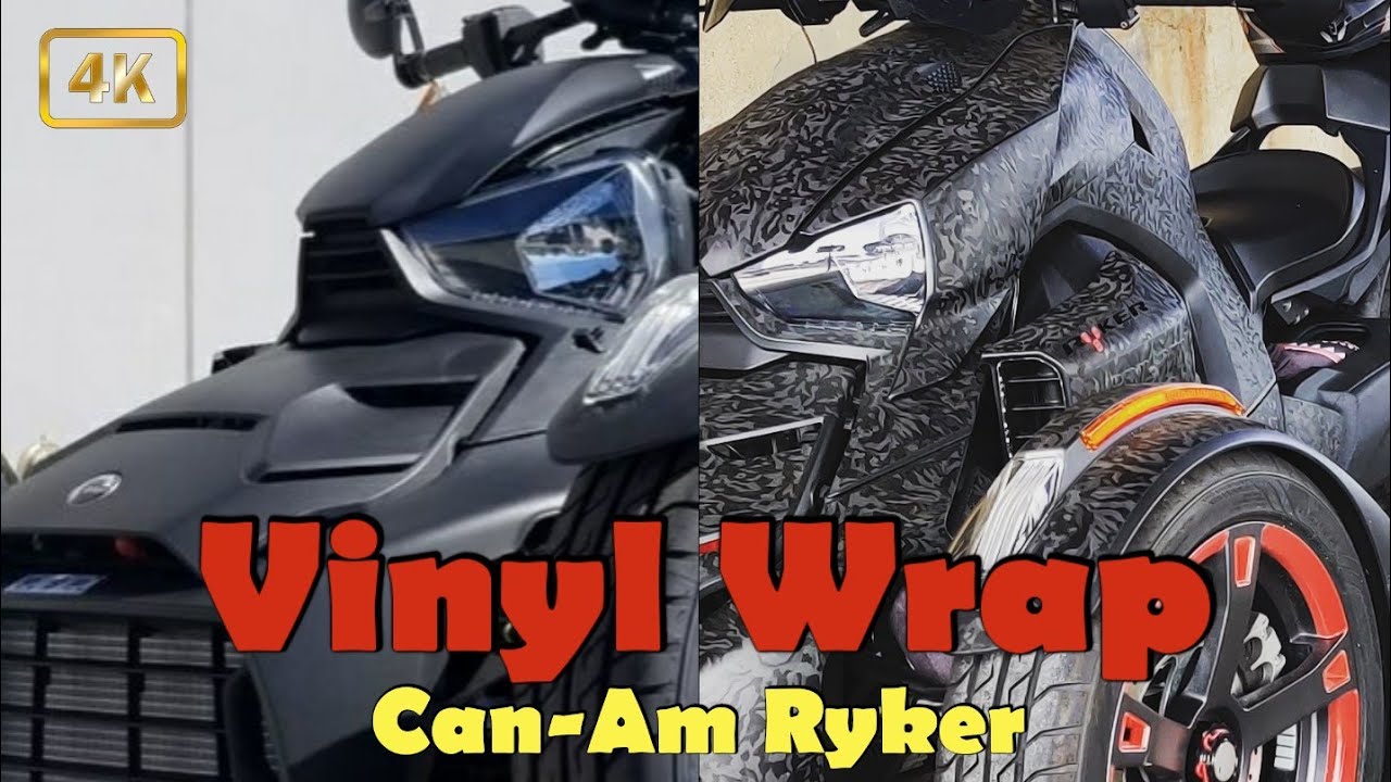 2020 Can-Am Ryker wraps installation | shadow black ryker
