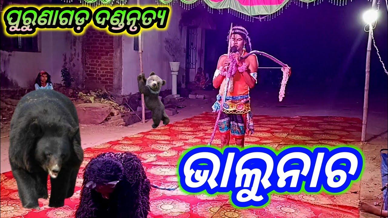 Bhalu Nacha ଭାଲୁ ନାଚ Odia Danda Nacha Purunagarh Folk Music Dance Song GUNANIDHI Program 2025