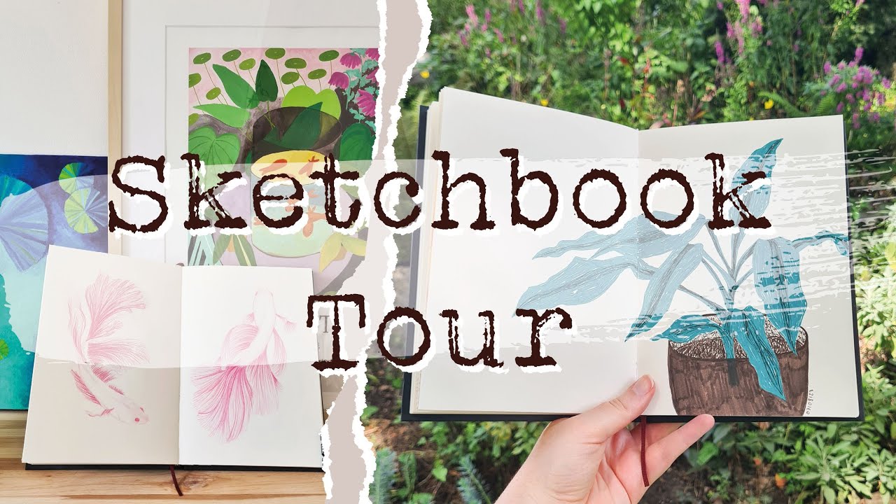 Sketchbook tour l J'ai fini la moitié de mon carnet à dessin ! (Et oui, ça se fête !) 🥳