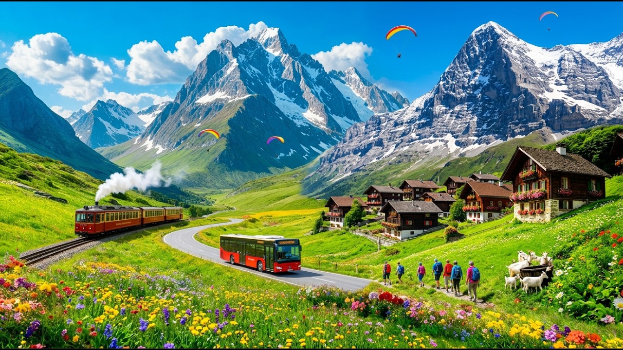 Switzerland's Alpine Treasures: Beautiful Mountain Villages & Picturesque Turquoise Lakes