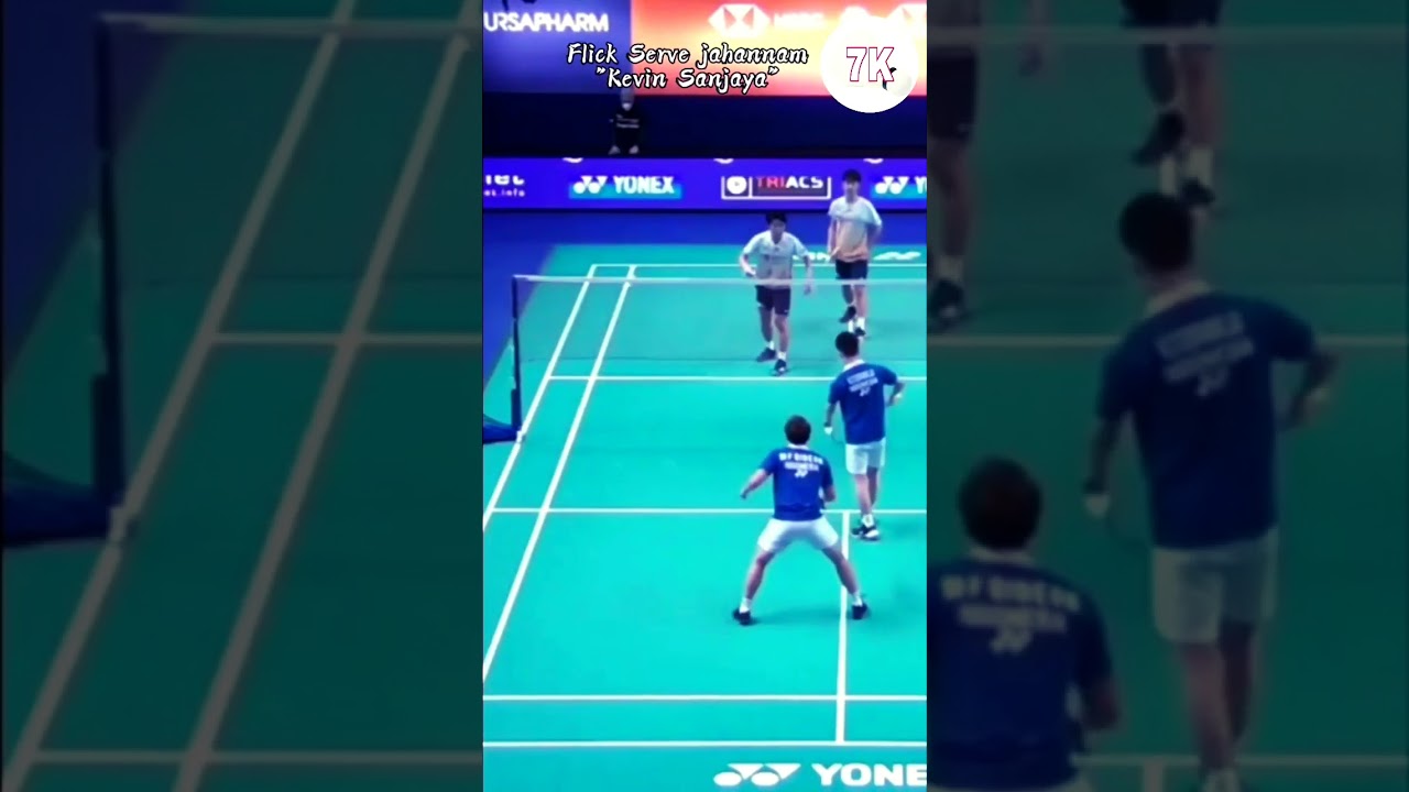 Best serve ‼️ Crazy flick serve kevin sanjaya 