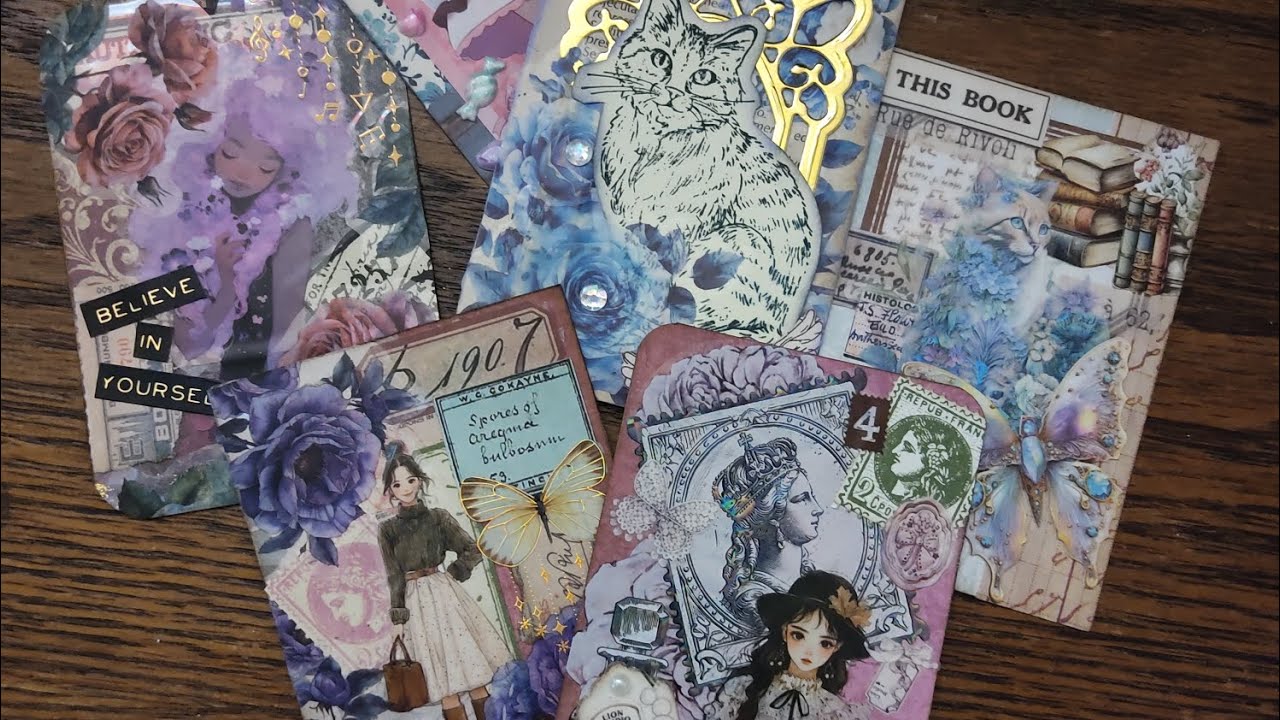 Haciendo ATC #collage  #atc #artistic #trading  #cards